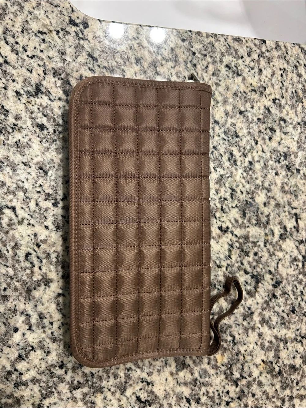 lug Quilted Travel Wallet - Brown